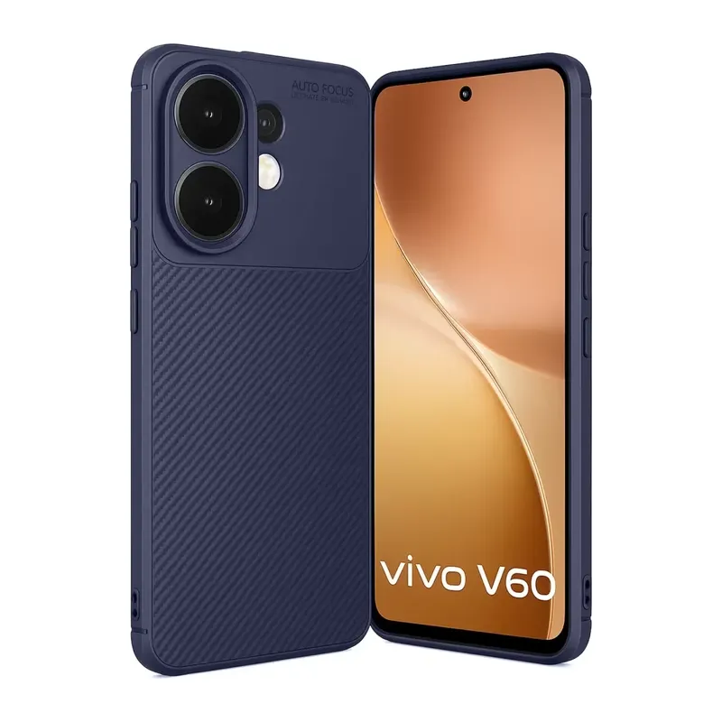 Vivo V60 5g Auto Focus Karbon Kapak - Lacivert