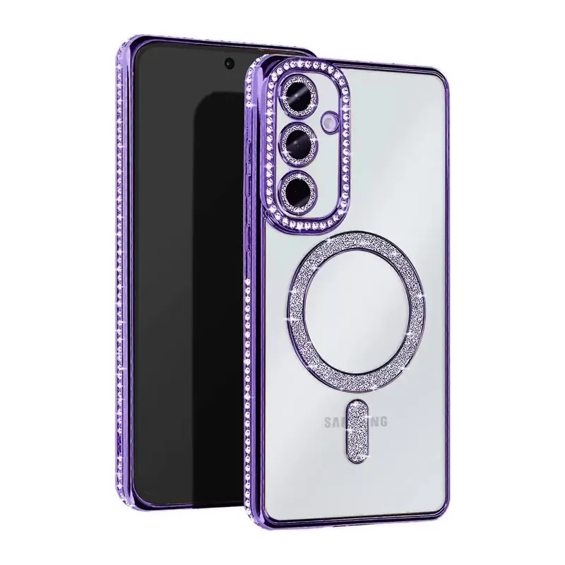 Samsung Galaxy A15 4g Joke Simli Magneticsafe Kılıf - Derin Mor
