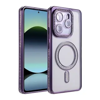 Xiaomi Redmi Note 14 4g Joke Simli Magneticsafe Kılıf - Derin Mor