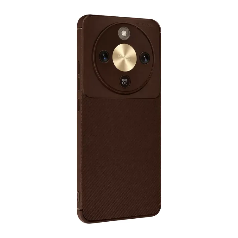 Huawei Honor Magic 8 Lite Auto Focus Karbon Kapak - Kahverengi
