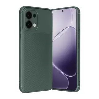 Oppo A6 Pro 4g Auto Focus Karbon Kapak - Koyu Yeşil