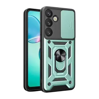 Samsung Galaxy S26 Pars Lens Yüzüklü Silikon - Yeşil