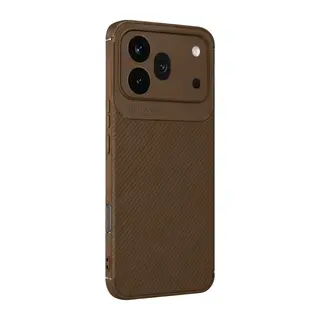 Huawei Honor 600 Pro Auto Focus Karbon Kapak - Kahverengi