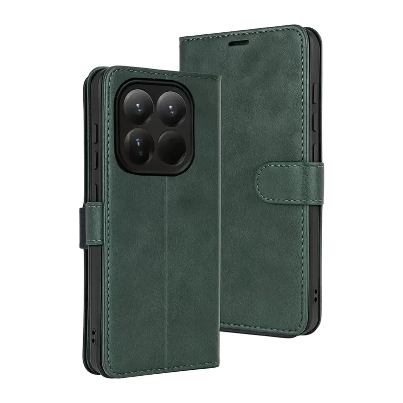 Xiaomi Mi 15t Trend S Plus Kapaklı Kılıf - Yeşil