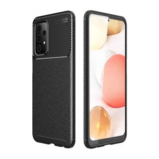 Samsung Galaxy A72 Kılıf Auto Focus Karbon Kapak - Siyah