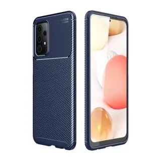 Samsung Galaxy A72 Kılıf Auto Focus Karbon Kapak - Lacivert
