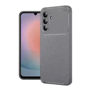 Samsung Galaxy A36 Kılıf Auto Focus Karbon Kapak - Gri