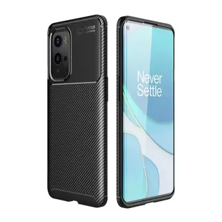 One Plus 9 Pro Kılıf Auto Focus Karbon Kapak - Siyah