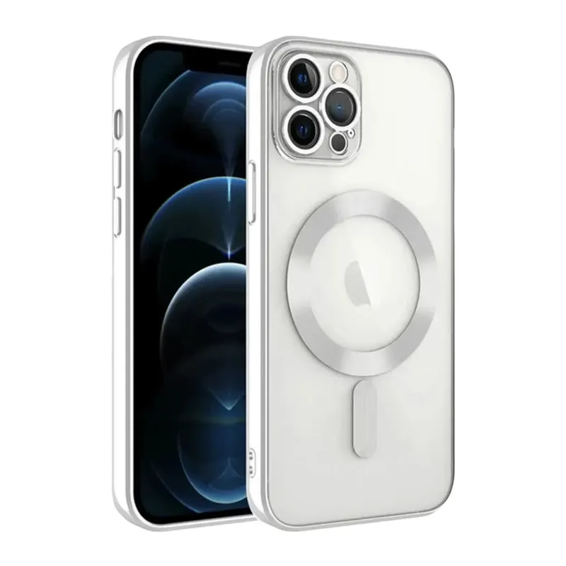 Apple İphone 13 Pro Kılıf Kross Magneticsafe Kapak - Gümüş
