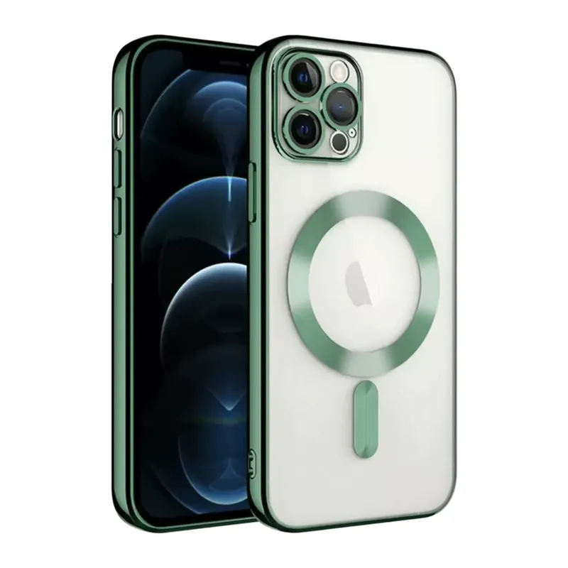 Apple İphone 13 Pro Kılıf Kross Magneticsafe Kapak - Koyu Yeşil