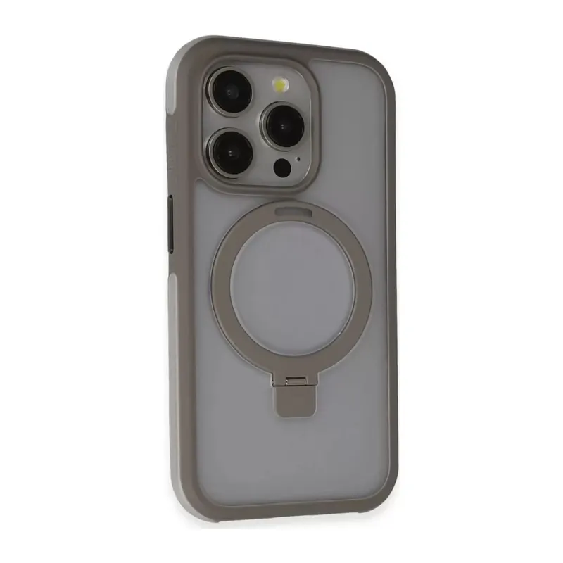 Joko Apple İphone 15 Pro Zorda Airbag Magsafe Standlı Kapak - Titan Gri