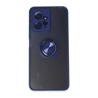 Xiaomi Redmi Note 12 4g Kılıf Montreal Yüzüklü Silikon Kapak - Lacivert