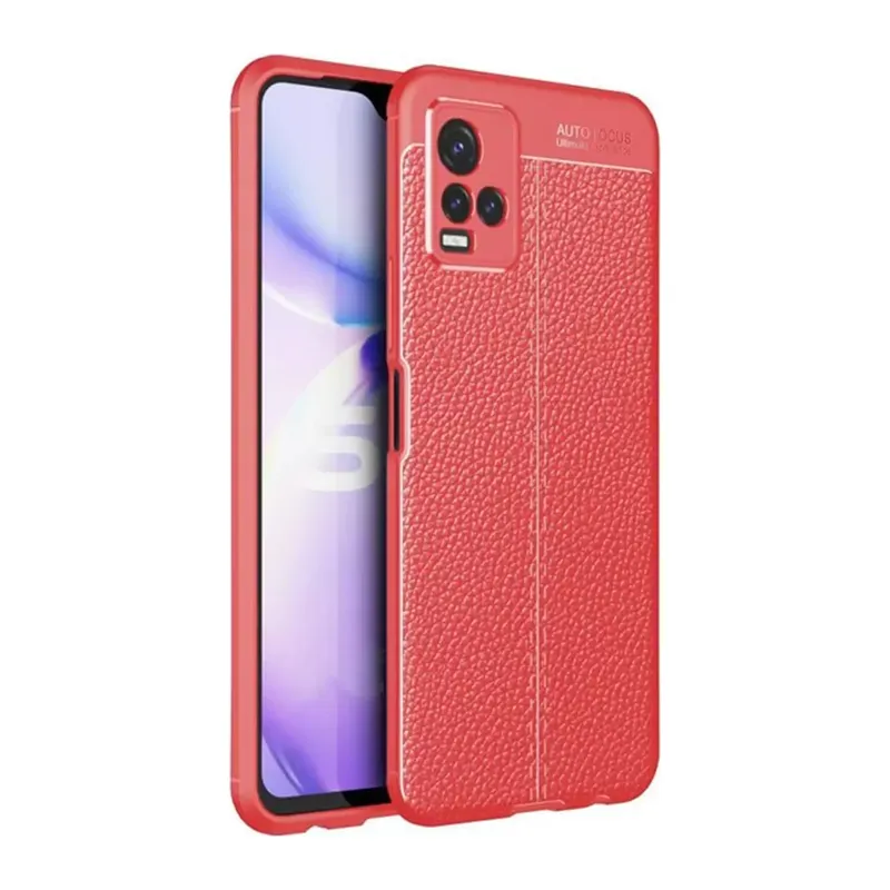 Vivo Y21s Kılıf Auto Focus Kapak - Kırmızı