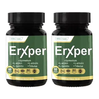 Erxper 60 Kapsül 2 Adet –l-karnitin,l-arjinin, Epimediyum& Tribulusiçerikli Erkeküreme Sağlığı& Spermkalite Takviyesi
