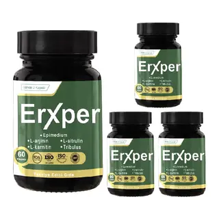 Erxper 60 Kapsül 4 Adet –l-karnitin,l-arjinin, Epimediyum& Tribulusiçerikli Erkeküreme Sağlığı& Spermkalite Takviyesi