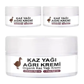 Kaz Yağı Masaj Kremi 50 Ml 3 Adet – Eklemkas Ve Belağrıları İçin Bamya Tohumu, Apitoksin(arızehiri) Boswellia Ve Kolajen Formüllü