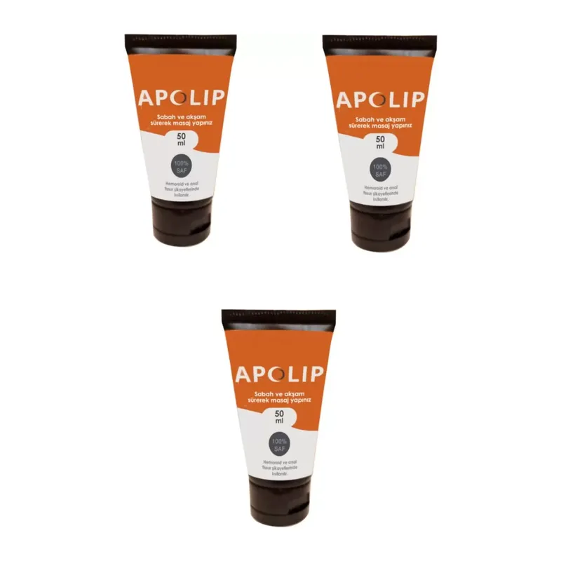 Apolip Kremi 50ml 3 Adet / Apolip Hemorrhoid Cream 50ml 3 Pieces