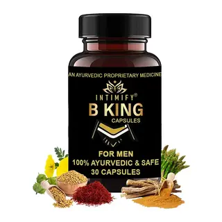B King Erkeklere 30lu Sexdestekleyici Kapsüller: Shatavari Shilajit Ashw.aga.ndha Gokshura Safed Musli Shudh