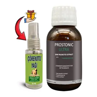 Prostonic Ultra: 1 Adet Erkeklere Sawpalmettolu Kabak Çekirdeği Ekstratlı 50 Ml Şurup + 30 Ml Çörek Otu Masaj Yağı
