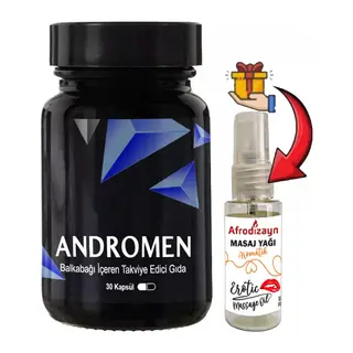 Andromen Erkekler Için Yoğun Balkabağı Ekstratlın 30 Lu Destekleyicili Formül + Afrodizayn Masaj Yağı 30ml