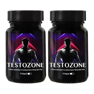 Testozone: 2 Adet Erkeklere Seksözel L-argininli Epimedyumlu Lepidyumlu 21li Formül