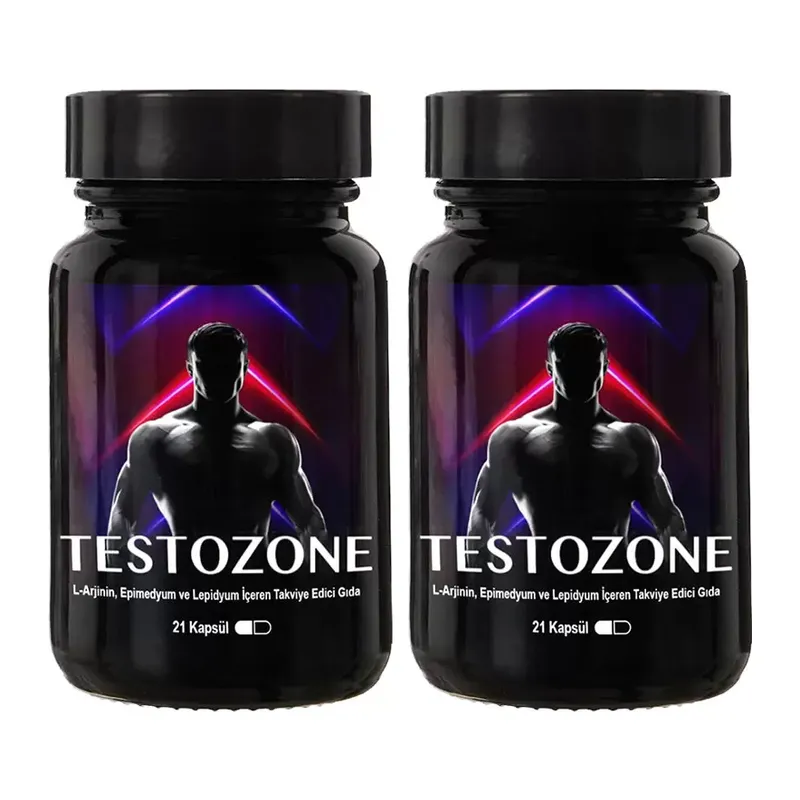 Testozone: 2 Adet Erkeklere Seksözel L-argininli Epimedyumlu Lepidyumlu 21li Formül