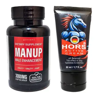 Manup Erkeklere Soft Gel Formunda 30 Lu Özel Enine Boyuna Şekillendirici + Hors Active Cream 50 Ml Erkek Katılaştırıcı Krem