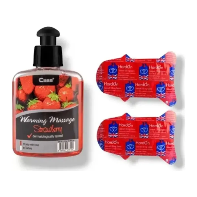 Caas Çilek Aromalı Masaj Yağı 100 Ml - Erkeklere Özel 6'lı - 2 Adet