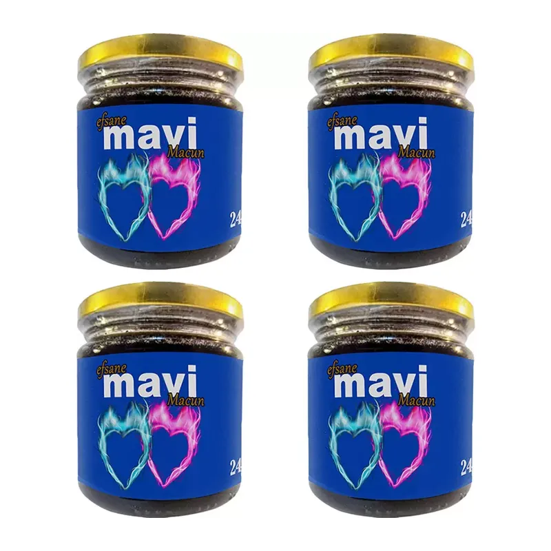 Efsanevi Mavi Macun 4 Kavanoz 240 Gr Bay&bayan Çiftlere Özel Macun