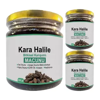 Kara Halile 3 Adet Bitkisel Karışımlı Terminalia Chebula Macunu 240 Gr