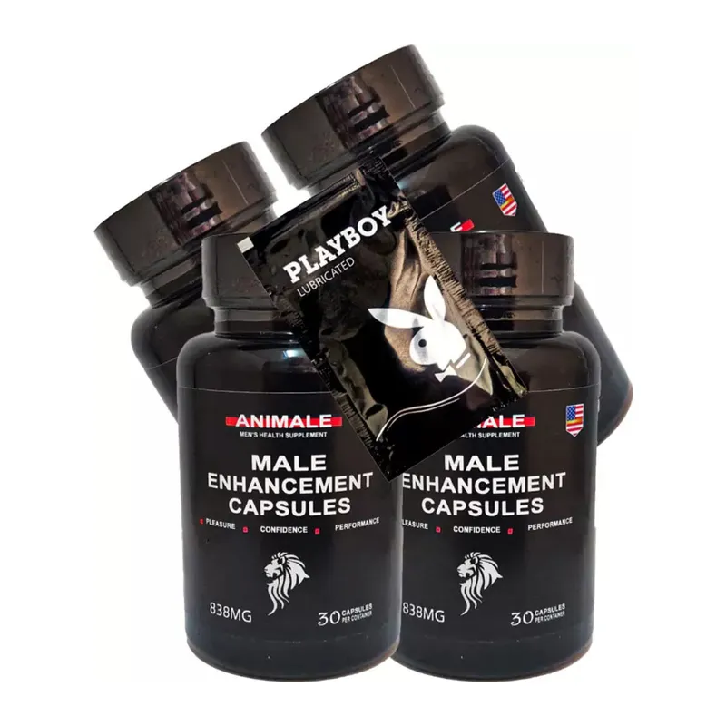 Animale Erkeklere Özel 4 Ad X 30lu Bölge Şekillendirme Destekleyici Takviye Brk:033 + He.diye Playboy Kaydıran Jel