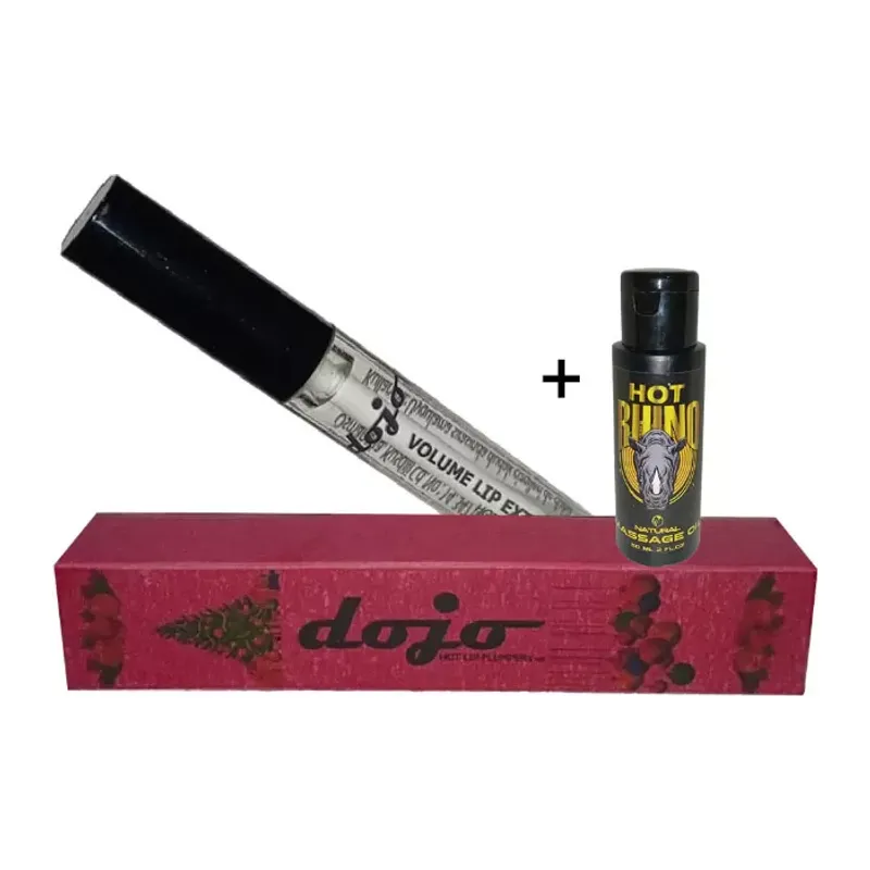 Dojo Dudak Dolgunlaştırıcının Hotlip Plumper + Hotrhino Erotikmasaj Yağı