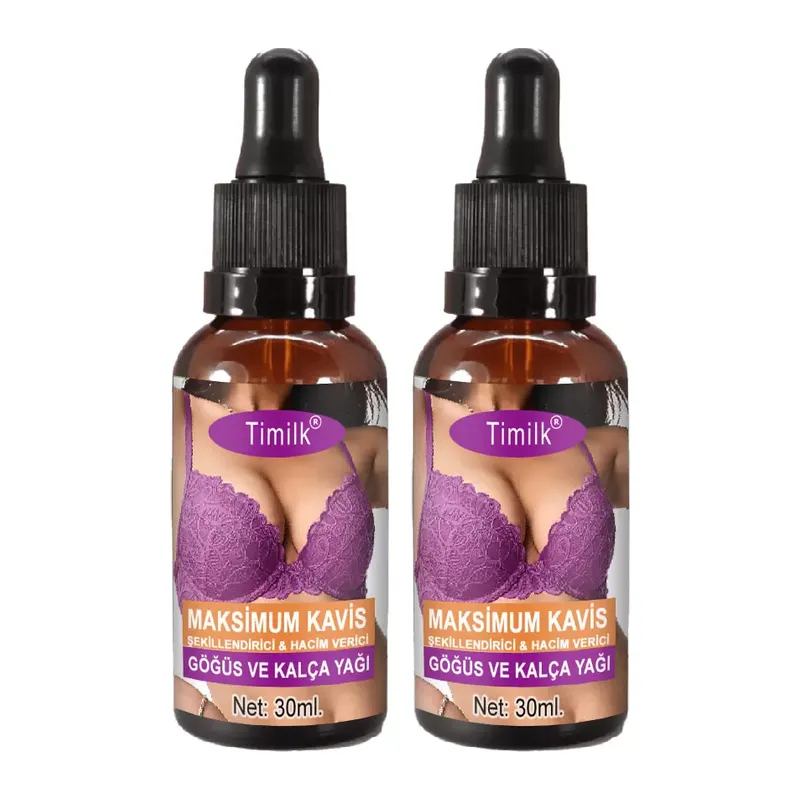 Timilk Maxcuve 2 Adet Kadınların Göğüslerine Özel Tasarlanmış İrisıkı Günlük Şekillendiricimasaj Yağı 30ml