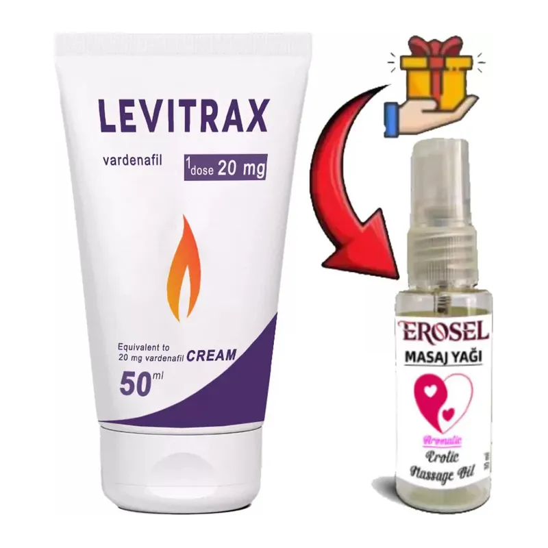 Naturalia: Levitrax Cream Erkeklerin Performanslarına Özel 50 Ml Krem + Hediye Erosel Erotikmasaj Yağı