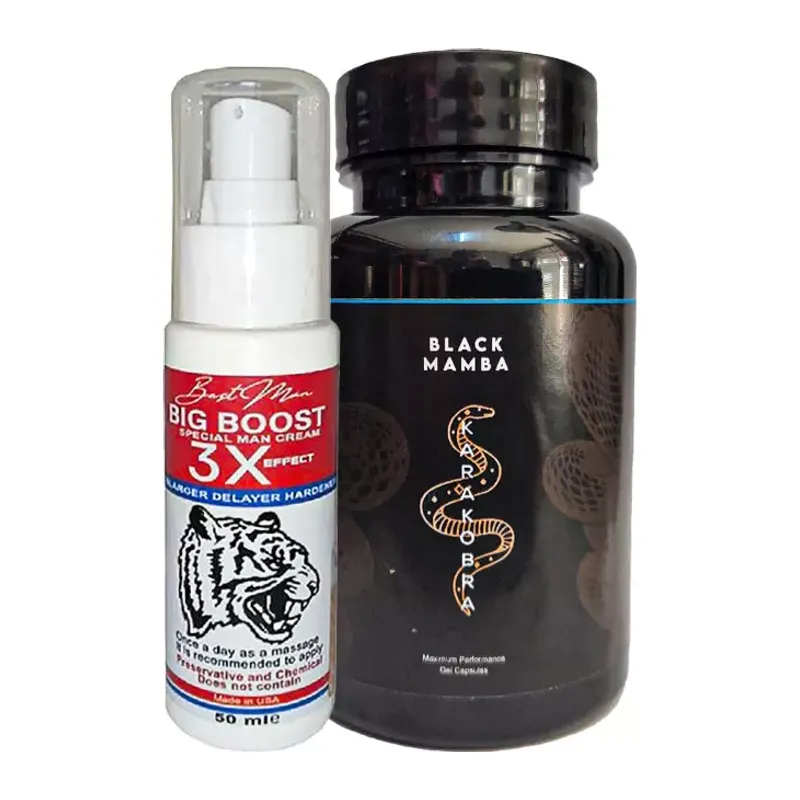 Bigboost 50 Ml Erkeklere Özel Geciktiricisertleştiricibüyütücü Krem + Siyahkobra 60lı Erkeğe