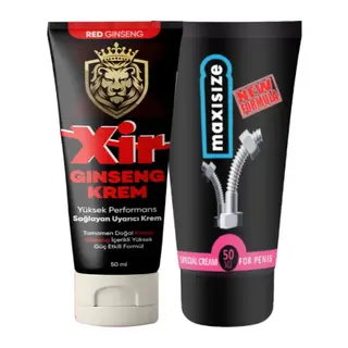 Xir Cream Sertpenis 50 Ml + Maxi Size Cream 50 Ml Erkeğe Özel Sertpenis Set