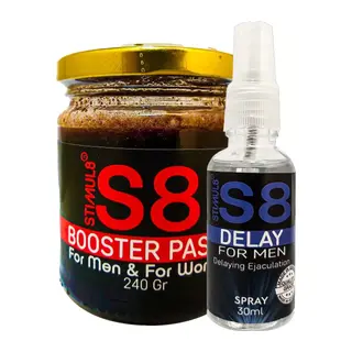 Stımul8 (s8) Delay30 Mlsprey + Erkeklere Ekstradestek Özel Performansmacunu240 Gr