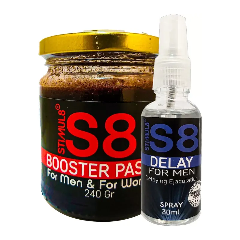 Stımul8 (s8) Delay30 Mlsprey + Erkeklere Ekstradestek Özel Performansmacunu240 Gr