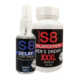 Stımul8 (s8) Erkekıere Özel Delay30 Mlsprey + Özel Xxxlşekillendirme 60 Lı Caps En Boy Ebat
