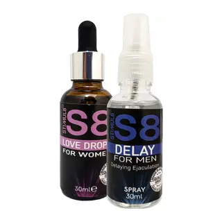 Stımul8 (s8) Erkeğe Delay30 Mlsprey + Kadına Ekstradestek Özel Uyarıcıdamıa 30 Ml