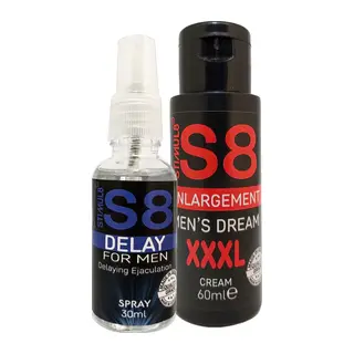 Stımul8 (s8) Erkekıere Özel 30 Ml Delaysprey + Özel Xxxlözeı Öıçüıendirme Kremi 60 Ml