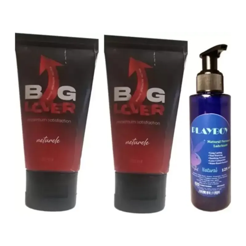 Big Lover Biglover Erkeklere Maksimum Güç Sertleştiren Katılaştırıcı Jel 2 Adet+ Playboy Natural Lubricant 1 Adet