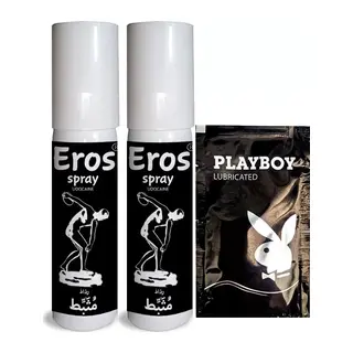 Eros 2 Adet Erkekler Için Özel Stop Spreyi 20 Ml (black) + Lubrikantjel