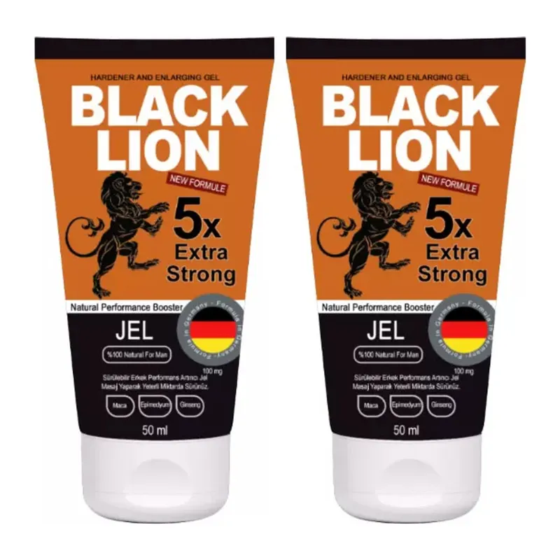 Black Lion Ginsengli Epimedyumlu 2 Adet Erkeklere Özel Katılık Veren Şekillendirici Uzun Deneyim Kremi 50 Ml