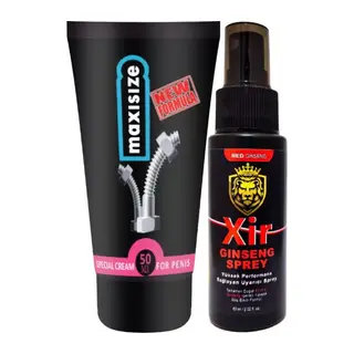 Maxisize Cream Erkeğe Özel 50 Ml Krem + Xir 60 Ml Erkeğe Özel Karışım Süre Sprey