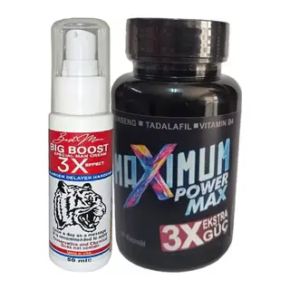Maxsize 50 Ml Erkeğe Krem + Maximum Power Max Black 30lu Katılık&en-boy-çap Bakım Seti