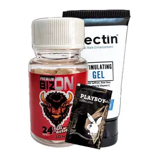 Bizon Erkeklere Full Action 10'lu Kapsül + Erectin Krem + Lubricated