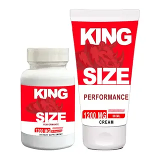 Kingsize King Size Erkeklere Destek 1200 Mg 30’lu Kaps + 1200 Mg 50 Ml Krem