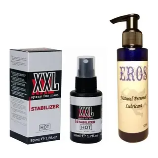 Eros Hintohu Hot Xxl Peak Power For Men Sprey 50 Ml Eros Natural Lubricant 125 Ml