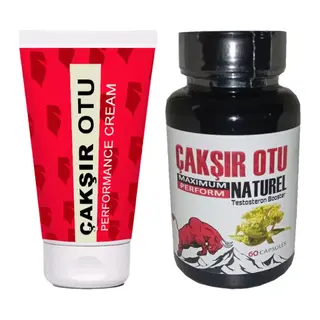 Natural Çakşır Otu Gecikmeye Büyütmeye Sertleşmeye 3 Etki Kremi + Gücünüze 60 Lı Çakşır Otu Kapsülleri